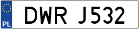 Trailer License Plate